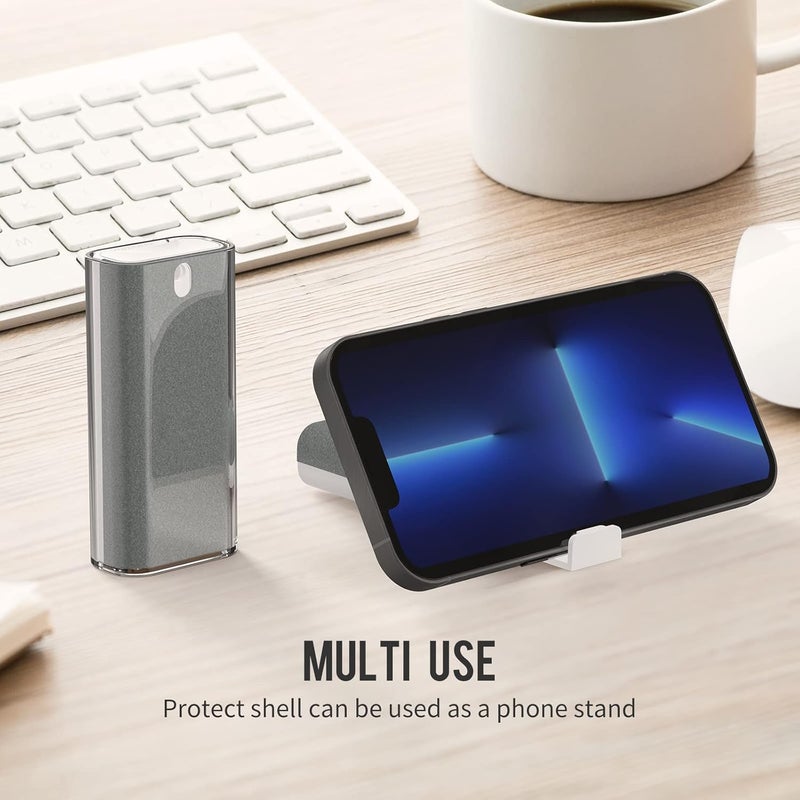 CLICK CLEAN Touchscreen Mist Cleaner, Screen Cleaner, All in One Screen Cleaner Spray with Microfiber and Phone Stand for All Phones, Laptop and Tablet Screens (Grey) - Image 3